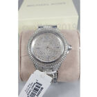 New Michael Kors MK5869 Camille Silver Crystal Pave Glitz Dial Women's Watch