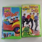 THE WIGGLES Dance Party & TooTTooT VHS Set Clamshell 33 Songs TESTED