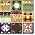 Mural Ceramic Art Nouveau Backsplash Decor Tile #520