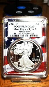 New Listing2021-W TYPE2 PCGS PR70 PROOF SILVER EAGLE