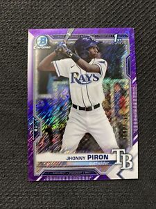 2021 Bowman Chrome Prospects Purple Shimmer Refractor #BCP-239 Jhonny Piron Rays