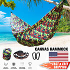 Double Camping Hammock Chair Bed Outdoor Hanging Swing Sleeping for 2 Person US