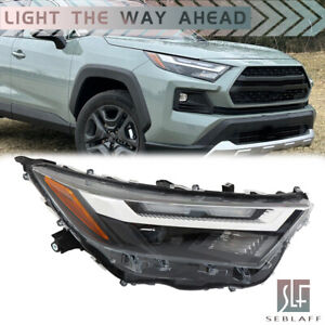 Headlight For 2022-2023 Toyota RAV4 XLE LED Halogen Factory Black Right Side