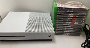 Microsoft XBOX ONE S Gaming Console White 1TB 1681 + 14 Games * BUNDLE * Tested