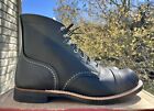 RED WING IRON RANGER BOOTS 8084 SIZE 8.5 BLACK HARNESS *WORN ONCE*