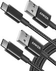 Anker Premium Nylon USB A to Type C Charging Cable for Galaxy S10/S9 [2Pack-6ft]