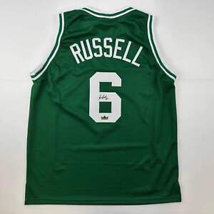 Facsimile Autographed Bill Russell Boston Green Reprint Auto Jersey Men's XL