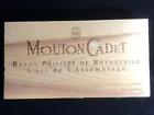 Vintage MOUTON CADET Wine ~ Wooden Hinged Gift Box Bar Crate ~ EMPTY No Bottles