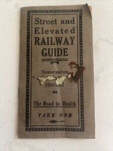 New Listing1926-27 Street And Elevated Railway Guide CHICAGO Illinois Surface Lines More