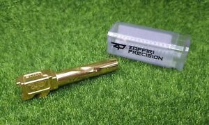 Zaffiri Precision Flush & Crown Fluted Barrel Glock 19 GEN 5, Gold - ZP.19G5BG