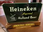 Vintage Lighted Heineken Beer Countertop Sign by Price Brothers Like NOS