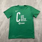 Boston Celtics Shirt Men's Medium Green Nike Dri Fit NBA Playoffs Teamwear