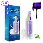 AZ Smile V34 Purple Colour Corrector Serum Teeth Whitening Toothpaste Kit 30ML