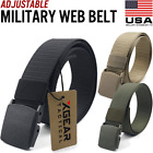 Men's Plastic Cam Buckle Nylon Work Tactical Waistband Webbing Military Belt