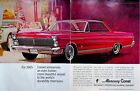 1965 Mercury Comet Car Red Cyclone V-8 Automobile Vintage 60s 2-Page Print Ad