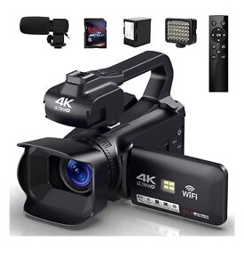Camcorder 4K Video Camera 64MP 60FPS,HD Auto Focus Vlogging 4.0