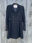 Diane Von Furstenberg DVF Red Riding Long Military Trench Coat Wool Cashmere 8