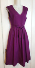 Vintage LANZ ORIGINALS Linen Blend Purple Sleeveless DRESS, Size S