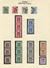 British Post China 1917 - 1927 Mint Strips and Used singles on a page