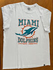 New Listing'47 BRAND MIAMI DOLPHINS WHITE T-SHIRT - SIZE ADULT LARGE
