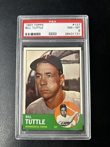 New Listing1963 Topps Series 2 #127 Bill Tuttle Twins PSA 8
