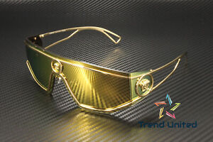 VERSACE VE2226 10027P Gold Brown Mirror Gold 45 mm Men's Sunglasses