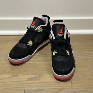 ✅ Nike Air Jordan 4 Retro Black Cement 2012 Men Size US 9 308497-089