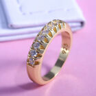 Elegant 18k Yellow Gold Plated Rings for Women Jewelry Cubic Zirconia Size 6-10