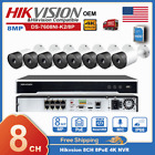 4K Hikvision OEM 8CH 8MP CCTV System 8POE NVR MIC Home Security IP Camera Lot US