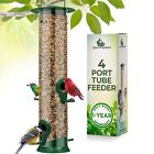 Tube Bird Feeders for Outdoors Hanging - 4 Port Bird Feeder Great Mothers Day