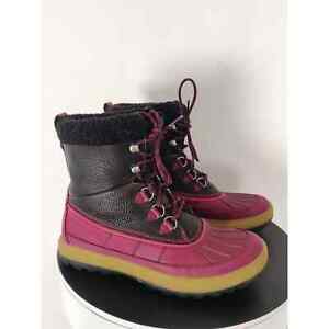 (V) Nike ACG Women snow boots waterproof winter warm black/pink sz 8.5