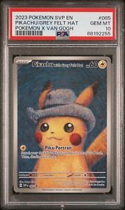 PSA 10 Pikachu with Grey Felt Hat Promo Card 085 - Pokemon x Van Gogh Museum