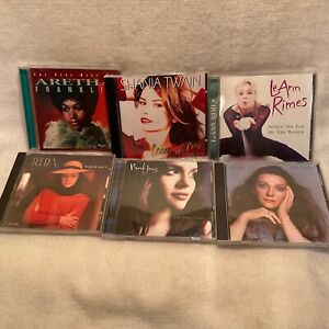 Female Singers-Lot of 6 Music CDs-Aretha, Shania, Reba, L. Rimes, N. Jones, Etc.