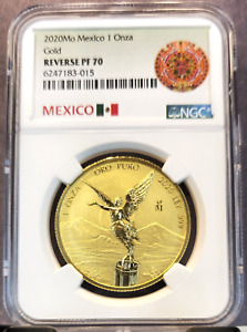 2020 MEXICO 1 ONZA GOLD LIBERTAD NGC REVERSE PF 70 KEY DATE RARE ONLY 250 MINTED