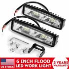 2X LED Work Lights 6 Inch 48W 12V Driving Strip Flood Beam light Bar SUV Offroad (For: More than one vehicle)