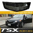 For 2011-2014 Acura TSX Glossy Black Front Bumper Upper Grille Assembly Grille (For: 2014 Acura TSX)