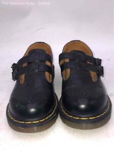 Dr. Martens Womens 12916 Black Smooth Leather Mary Jane Shoes Size US 8