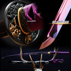 Noble Purple Blade Japanese Katana Samurai Sword Full Tang Battle Ready Sharp