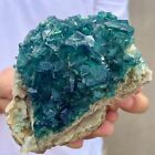 2.2LB Large NATURAL Green Cube FLUORITE Quartz Crystal Cluster Mineral Specimen