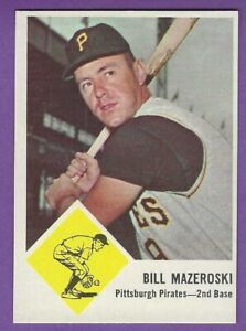 1963 Fleer - #59  Bill Mazeroski - Pittsburgh Pirates - ExMt+