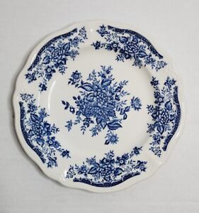 Ironstone Blue Carnation Round Chop Plate/Serving Platter 12  1/4
