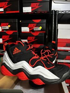 Vintage Rare Adidas Top Ten 2000 White Black Red Basketball Size 11 g23684 NEW