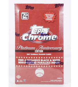 2021 Topps Chrome Platinum Anniversary Baseball Factory Sealed Hobby Lite Box