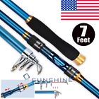 7FT Fishing Rod Ultralight Telescopic Carbon Fiber Sea Spinning Pole 5 Sections