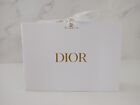 DIOR White Pebble Textured Gift Bag With White Ribbon & Shredded Paper NEW