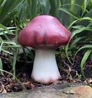 Large Red Spotted Mushroom 12” Weighted Garden Statue Country Home Decor