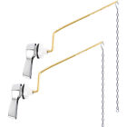 2Pack Universal Side Mount Toilet Handle Trip Lever Tank Flush Lever with Chains