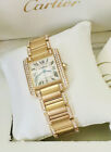 Men’s Cartier Tank Francaise Ref 1840 18K Gold & Diamond Watch ~ Box & Papers