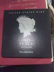 1 Coin 2021 Peace Silver Dollar (P) Philadelphia Mint Mark 21XH | Never Opened