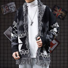 2023 Autumn and winter knitted cardigan men's tassel sweater sweater jacket